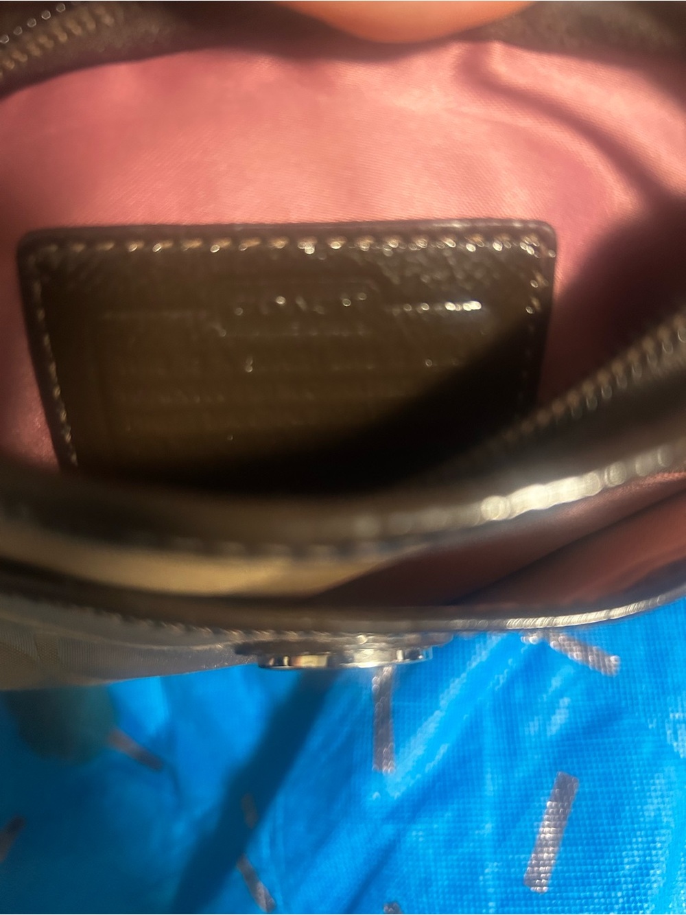 Coach Tan Signature Crossbody Bag with Brown Trim - Picture 3 of 5